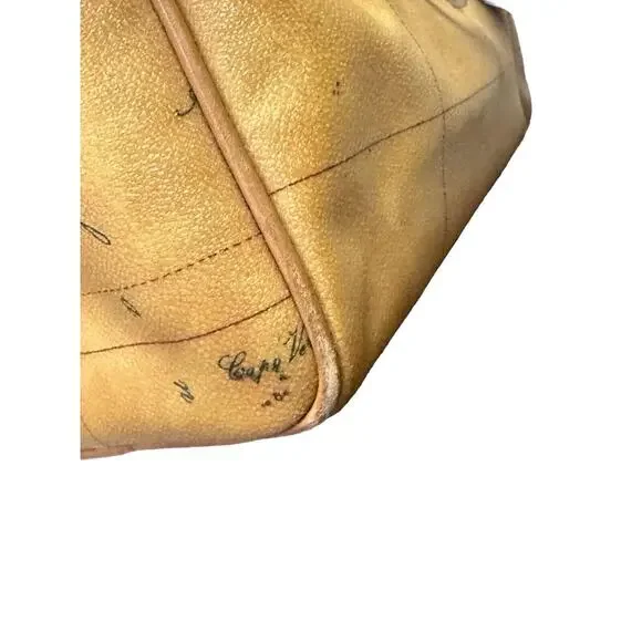 ALVIERO MARTINI CLASSE WORLD MAP BROWN BOSTON BAG - Picture 7 of 14